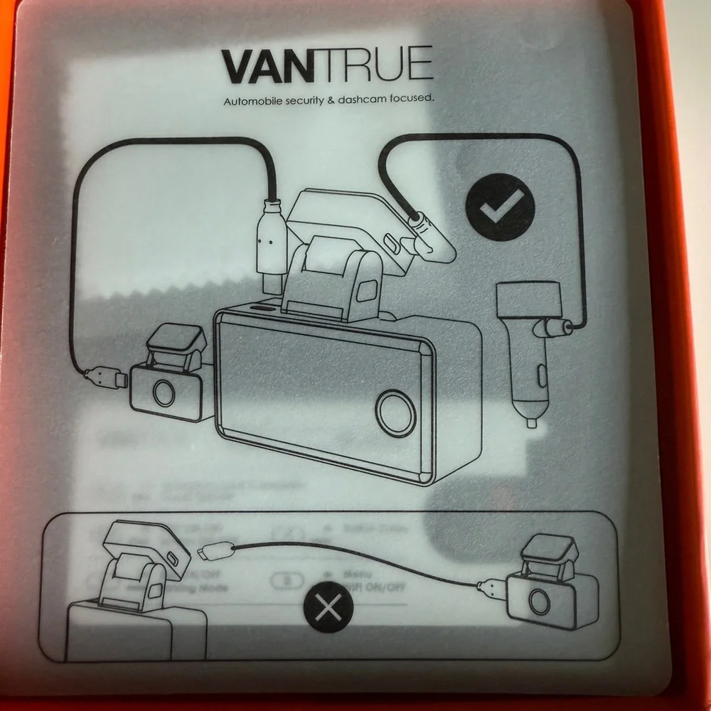 Vantrue E3 3 Channel WiFi Dash Cam Front, Rear, and Inside